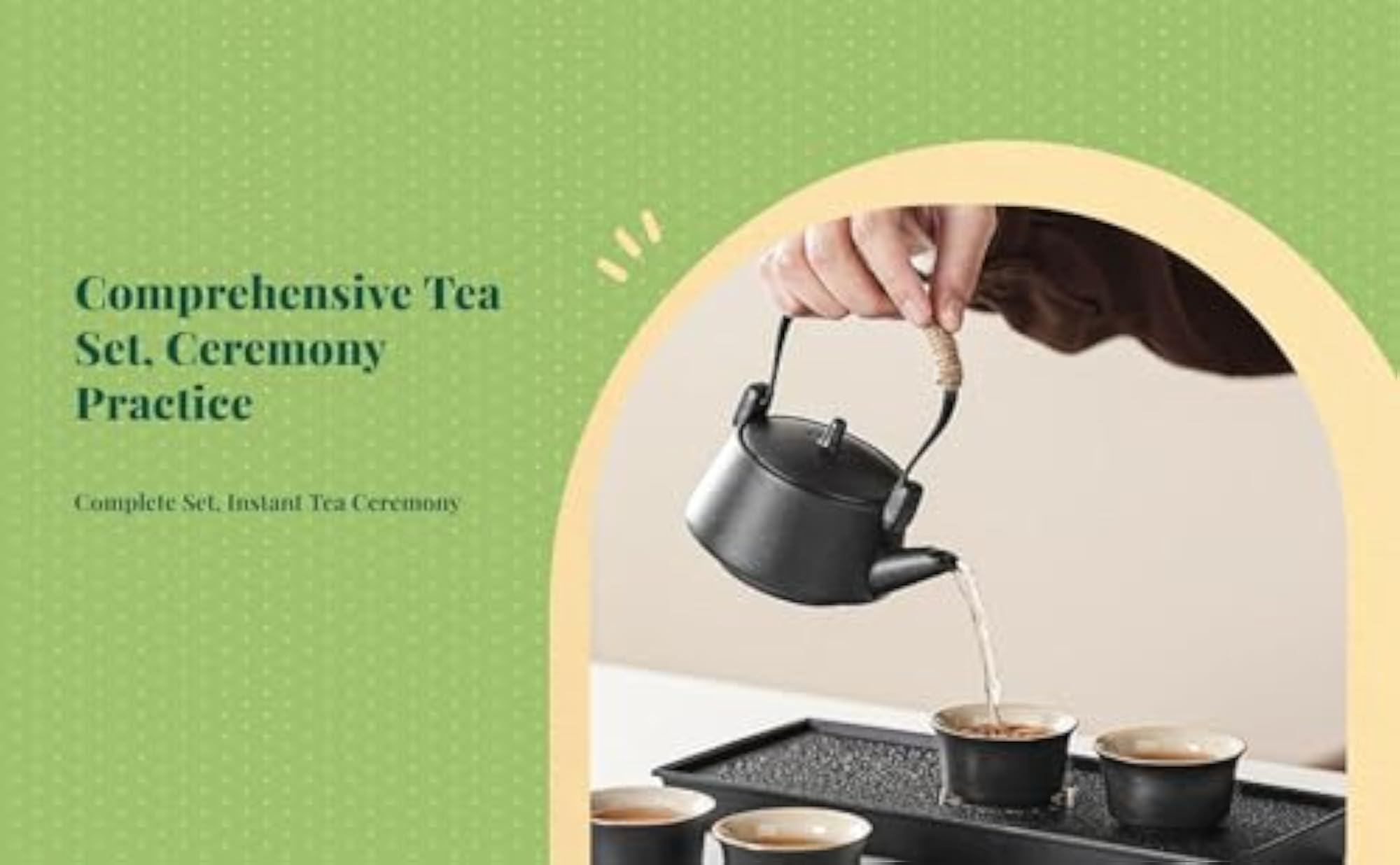 Enakshi Kungfu Tea Set, Porcelain Teapot & Mug